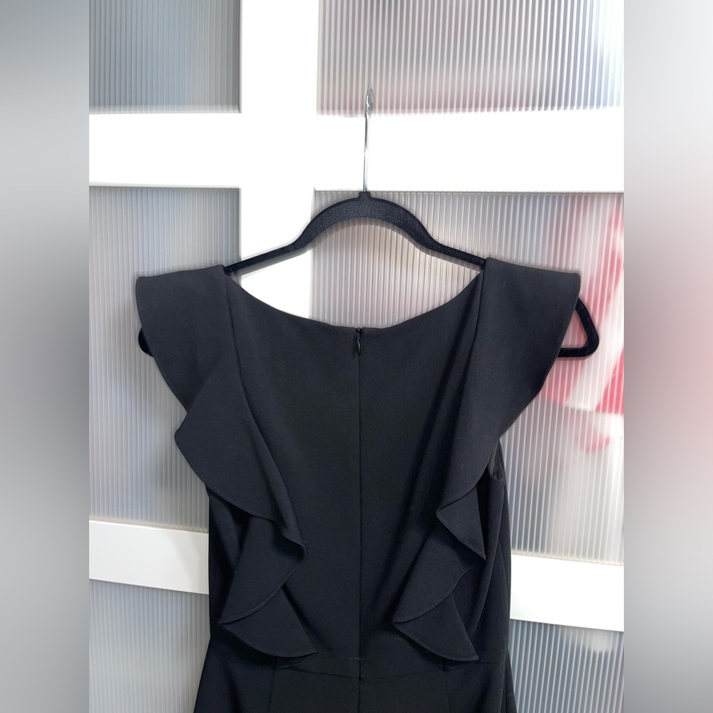 Women’s French Connection XXS/2 Black Whisper Ruffle Strap Minidress - Picture 4 of 6